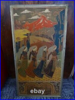 Ancien tableau allégorie de la nation arménienne art nouveau