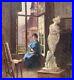 Ancien-tableau-art-nouveau-atelier-ecole-de-Nancy-portrait-femme-peintre-Hoffman-01-srpb