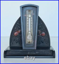 Ancien thermomètre en bakélite décor Art-Nouveau marque ÉGÉ déposé vers 1930-40