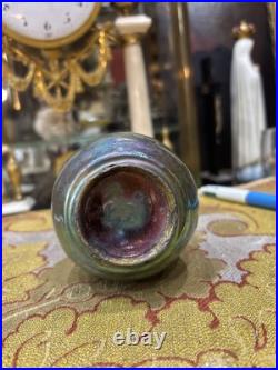 Ancien vase art nouveau ceramique faience irisée alfred rosselin fleur aquatique