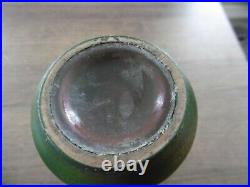 Ancien vase art nouveau en céramique irisé Massier Montières Zsolnay