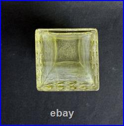Ancien vase cristal dégagé à l'acide Baccarat verre givré floral art nouveau