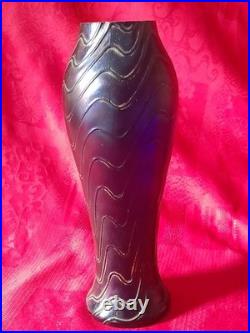 Ancien vase en verre irisé Pallme konig autriche époque art nouveau 1900