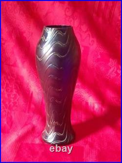 Ancien vase en verre irisé Pallme konig autriche époque art nouveau 1900