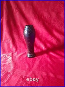 Ancien vase en verre irisé Pallme konig autriche époque art nouveau 1900