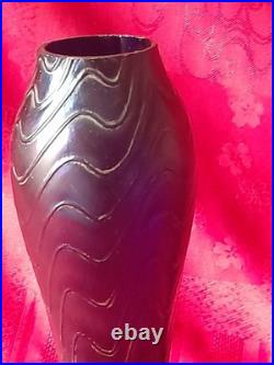 Ancien vase en verre irisé Pallme konig autriche époque art nouveau 1900