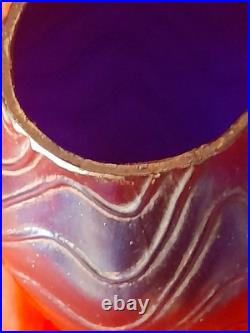 Ancien vase en verre irisé Pallme konig autriche époque art nouveau 1900