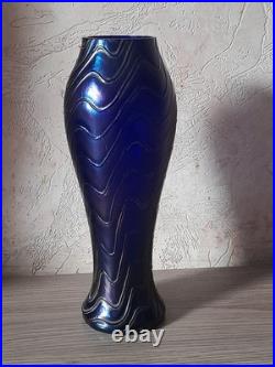 Ancien vase en verre irisé Pallme konig autriche époque art nouveau 1900
