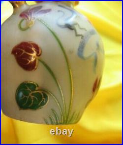 Ancien vase flacon parfum porcelaine emaillee XIXe art nouveau duc savoie derby
