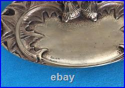 Ancien vide poche bronze ART NOUVEAU signé BAUER à NANCY coupelle Chardon Bureau Ancien vide poche bronze ART NOUVEAU signé BAUER à NANCY coupelle Chardon Bureau