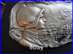 Ancien vide poche en bronze ART NOUVEAU coupelle cendrier EMPTY POUCH ANTIQUE