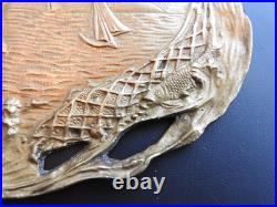 Ancien vide poche en bronze ART NOUVEAU coupelle cendrier EMPTY POUCH ANTIQUE
