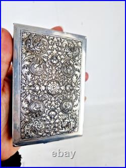 Ancienne Boite Rectangulaire En Argent Massif Et Bois Asie Art Nouveau Ancienne Boite Rectangulaire En Argent Massif Et Bois Asie Art Nouveau