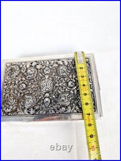 Ancienne Boite Rectangulaire En Argent Massif Et Bois Asie Art Nouveau Ancienne Boite Rectangulaire En Argent Massif Et Bois Asie Art Nouveau
