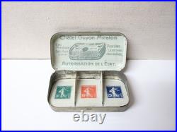 Ancienne Boîte à timbres Tôle Lithographiée Publicité Art Nouveau XIX-XXe siècle Ancienne Boîte à timbres Tôle Lithographiée Publicité Art Nouveau XIX-XXe siècle
