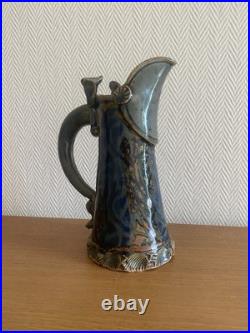 Ancienne Carafe En Gres Émaillée Art Nouveau