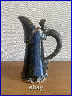 Ancienne Carafe En Gres Émaillée Art Nouveau
