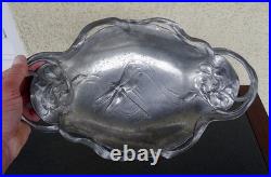 Ancienne Corbeille Art Nouveau Libellule Juventa Prima Metal Jugendstill Wmf
