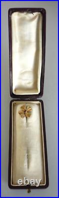 Ancienne Epingle A Cravate, Broche, Grenat, Or 18 Carats, Art Nouveau, Ecrin Ancienne Epingle A Cravate, Broche, Grenat, Or 18 Carats, Art Nouveau, Ecrin