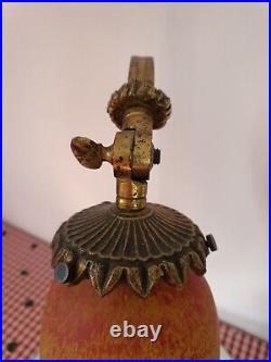 Ancienne Lampe Art-nouveau En Bronze Delatte Nancy