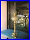 Ancienne-Lampe-a-Petrole-Pied-bronze-Tripode-Reservoir-Emaille-1900-Art-Nouveau-01-xei