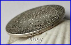 Ancienne Médaille argent massif BRANGIER B Antique silver Medal Art Nouveau