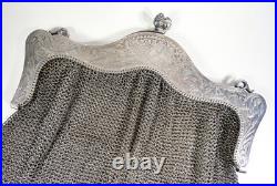 Ancienne Pochette Argent Art Nouveau Liberty Époque 1910 Sac Portefeuille