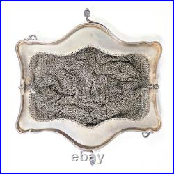 Ancienne Pochette Argent Art Nouveau Liberty Époque 1910 Sac Portefeuille