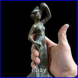 Ancienne Sculpture & Femme Art Nouveau & Vers 1900 & Régule Lourd