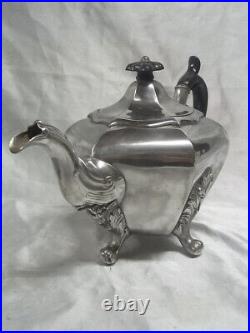 Ancienne Théière Verseuse Cafetiere Art Deco Nouveau Étain James Dixon Tea Pot