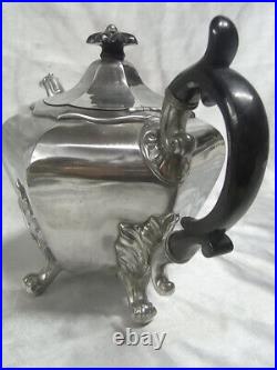 Ancienne Théière Verseuse Cafetiere Art Deco Nouveau Étain James Dixon Tea Pot