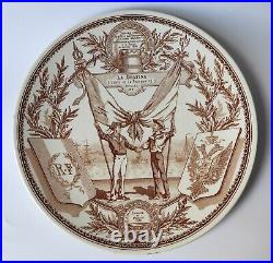 Ancienne assiette Franco Russe Antique French Russian army Empire Plate