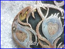 Ancienne boucle de ceinture art nouveau laiton 1900
