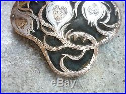 Ancienne boucle de ceinture art nouveau laiton 1900