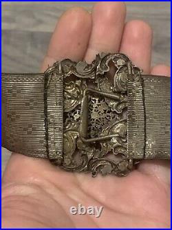 Ancienne ceinture boucle Art Nouveau 1900