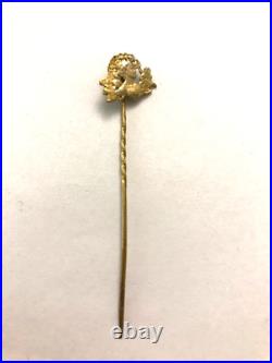 Ancienne épingle à cravate en argent vermeil Femme Art Nouveau signé Ch. Pillet Ancienne épingle à cravate en argent vermeil Femme Art Nouveau signé Ch. Pillet