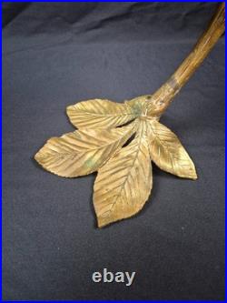 Ancienne lampe à pétrole ananas en bronze Art Nouveau Oil Lamp 1900