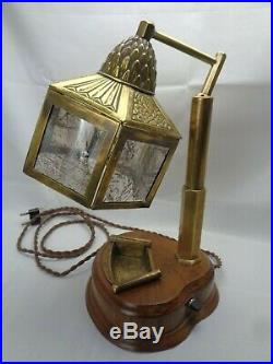 Ancienne lampe de bureau Art Nouveau style Majorelle Art Déco années 1910 1920