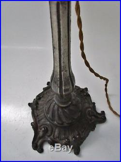 Ancienne lampe de bureau art nouveau-inclinable-tulipe-fonte et métal-jugenstyl