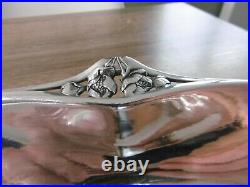 Ancienne paire de coupes Gallia art nouveau en métal argenté