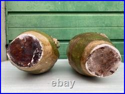 Ancienne paire vases Art Nouveau terre cuite signé George Trinque années 1900