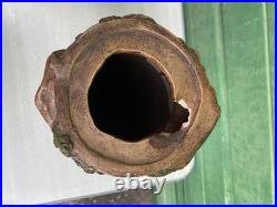 Ancienne paire vases Art Nouveau terre cuite signé George Trinque années 1900