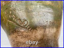 Ancienne paire vases Art Nouveau terre cuite signé George Trinque années 1900