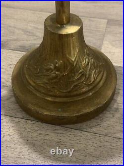 Ancienne rare loupe de bureau fleur iris Art Nouveau 1900