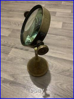 Ancienne rare loupe de bureau fleur iris Art Nouveau 1900