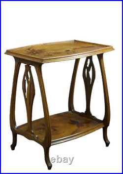 Ancienne table d'appoint guéridon Art Nouveau Nouille sv Gallé Majorelle 1900
