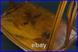 Ancienne table d'appoint guéridon Art Nouveau Nouille sv Gallé Majorelle 1900