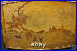 Ancienne table d'appoint guéridon Art Nouveau Nouille sv Gallé Majorelle 1900