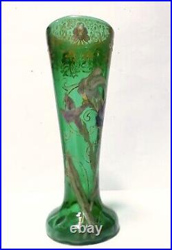 Antique Glass Vase /Verre Émaillé/Iris Ancien Legras / 1900/Verrerie/Art-nouveau