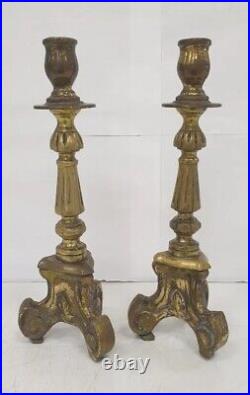 Antique paire bougeoir chandelier 1900 regule art nouveau ancien france baroque
